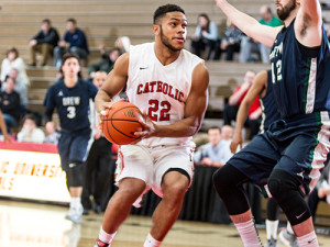 Jay Howard enters the paint before rising up for a shot.