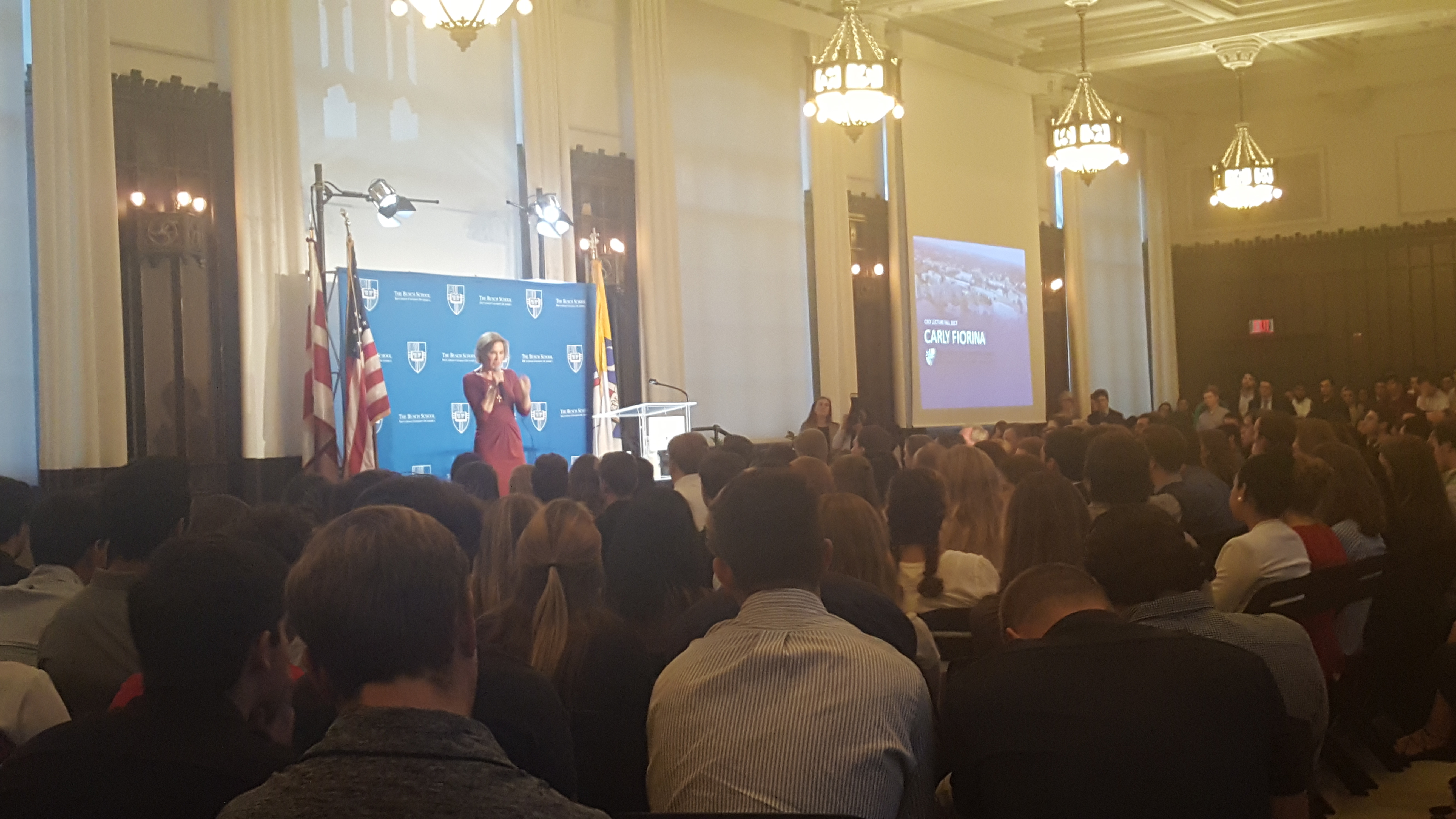 Former Presidential Candidate Carly Fiorina Speaks at Heritage Hall